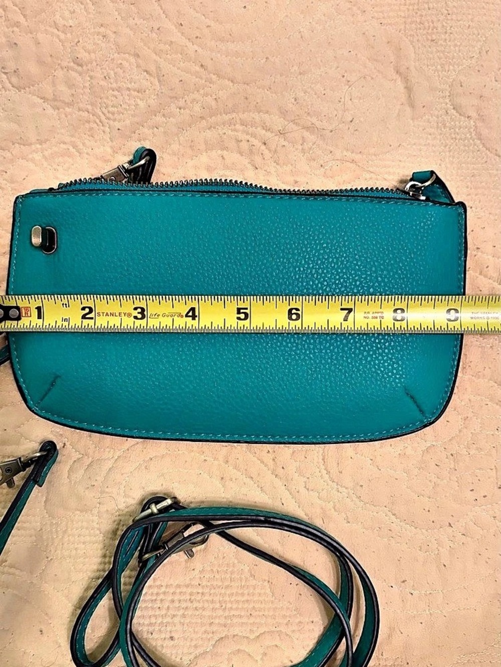 Joy Susan Teal Crossbody Wristlet Faux Leather